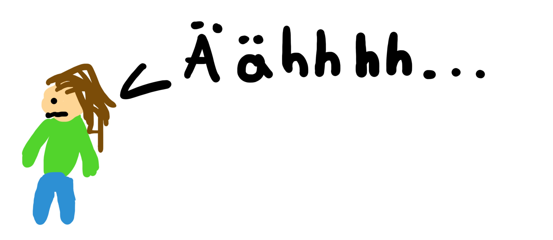 Eine Person auf einer Bühne