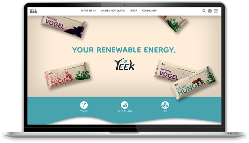 Mockup einer Webseite auf einem Laptop