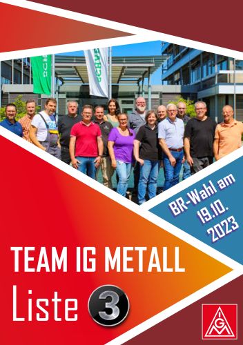 Wahlbroschüre des Team IG Metall 2023