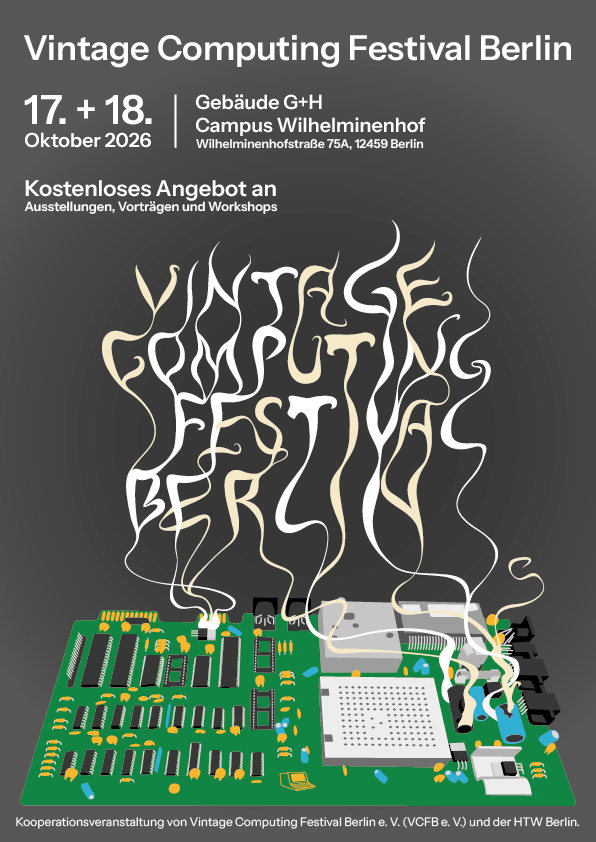 Plakat für das Vintage Computing Festival Berlin im Oktober 2026