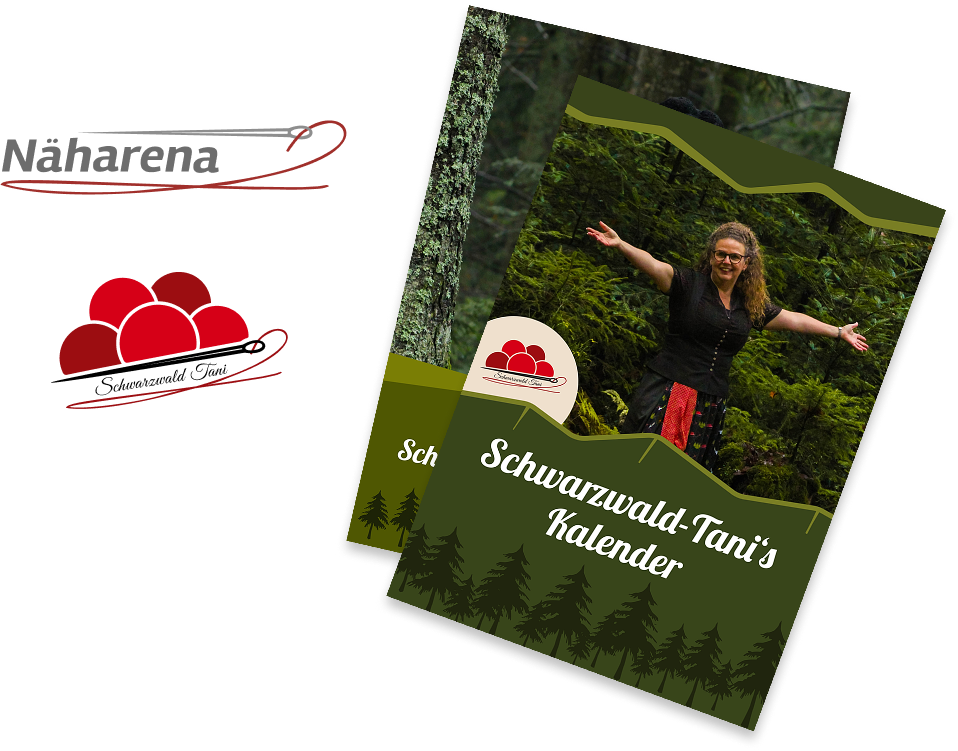 Collage aus Broschüren und einem Logo