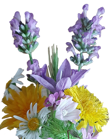 ein selbstgepflückter Blumenstrauß